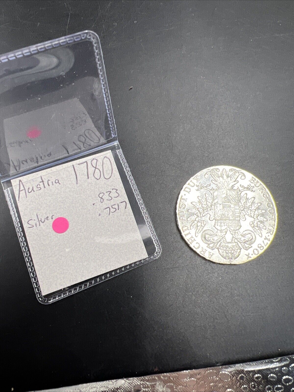 Maria Theresa Thaler 1780 Silver Coin Restrike Choice BU Uncirculated Some Tonin