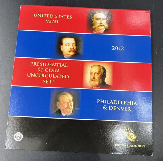 2012 US Mint Presidential 1$ Dollar 8 Coin Unc Uncirculated SET OGP