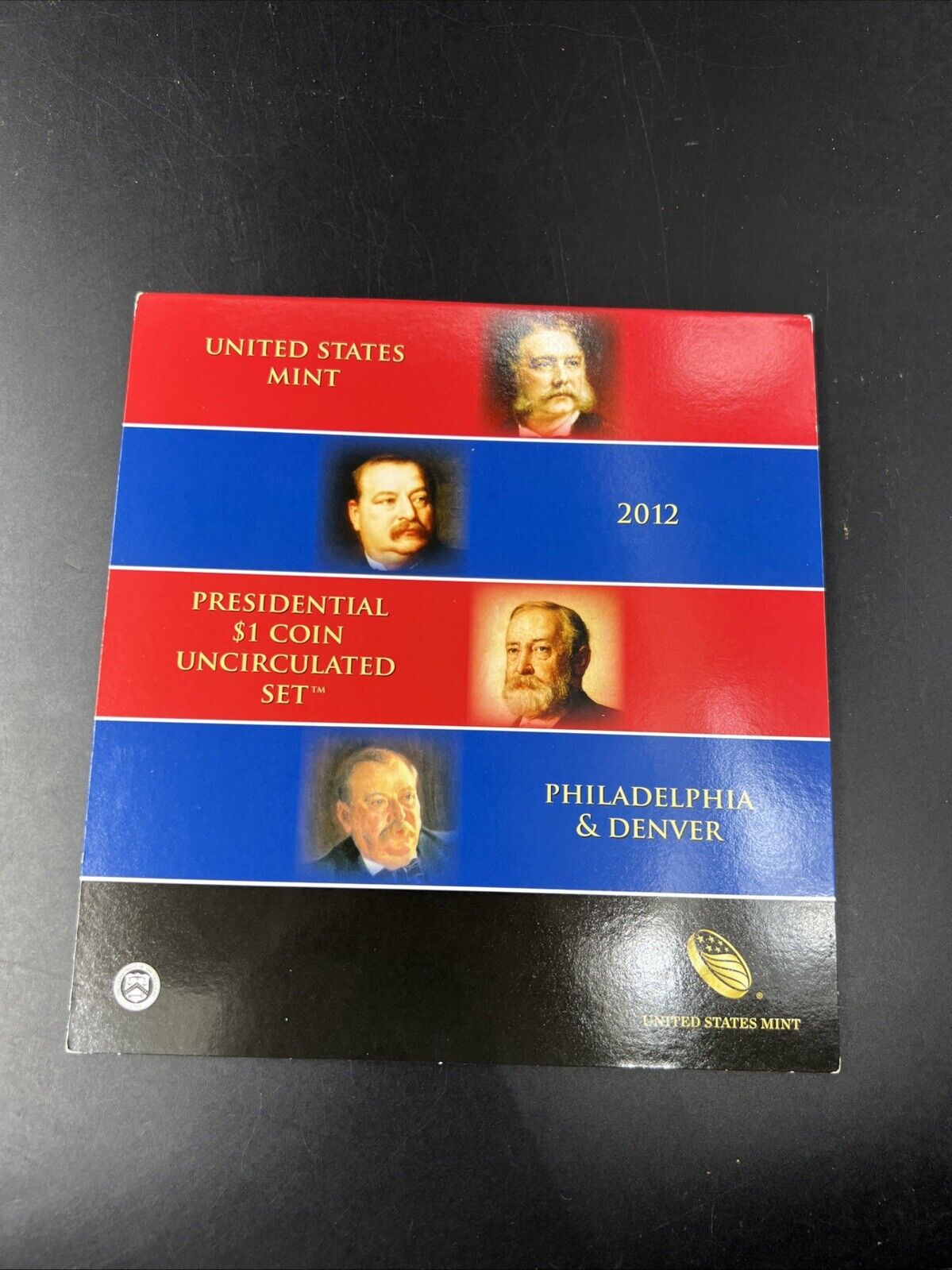 2012 US Mint Presidential 1$ Dollar 8 Coin Unc Uncirculated SET OGP