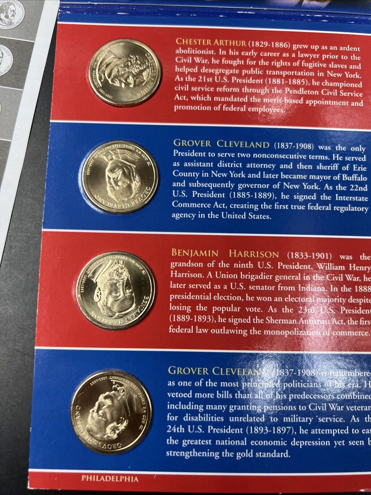 2012 US Mint Presidential 1$ Dollar 8 Coin Unc Uncirculated SET OGP