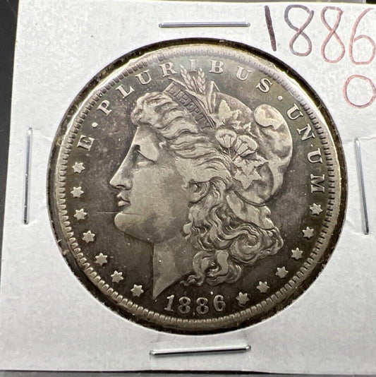 1886 O $1 Morgan Silver Dollar Coin VF Very Fine Details New Orleans Mint