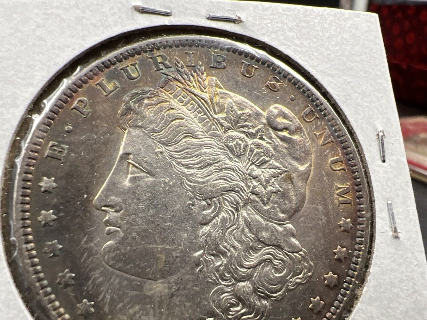 1879 P $1 Morgan Silver Dollar Coin Choice AU About UNC Amber Toning Rev Toner