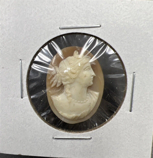Carved Cameo Victorian Goddess Design Used / Pre Owned