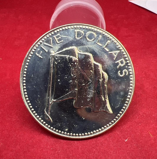 1978 FM Bahamas Five $5 Dollars Choice Proof Like Copper Nickel Specimen