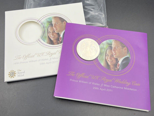 2011 Royal Mint Royal Wedding William and Kate £5 Five Pound Coin Original Pack