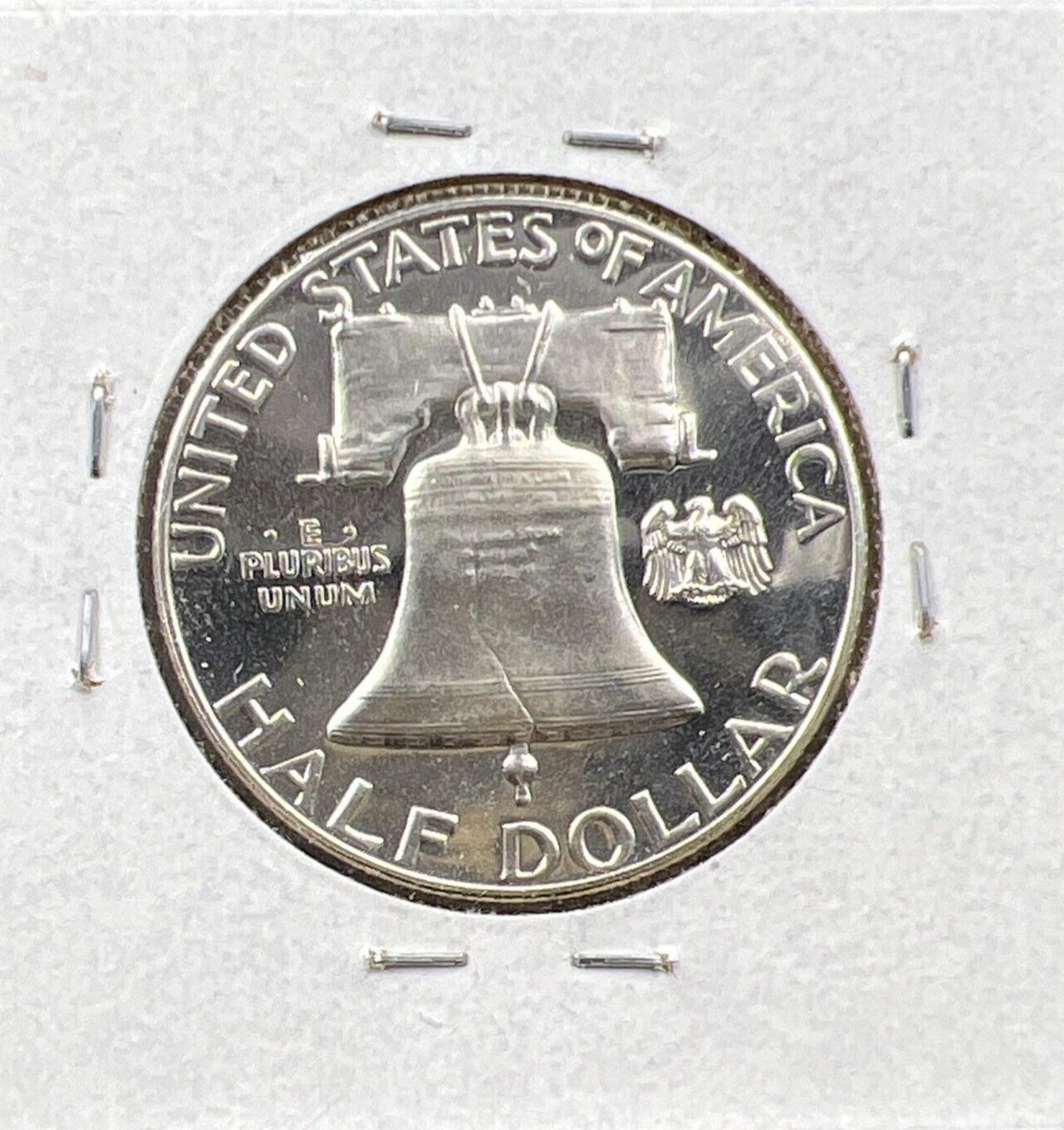1956 P Franklin Silver Half Dollar Coin Nice Gem Proof Cameo Type 2 Variety