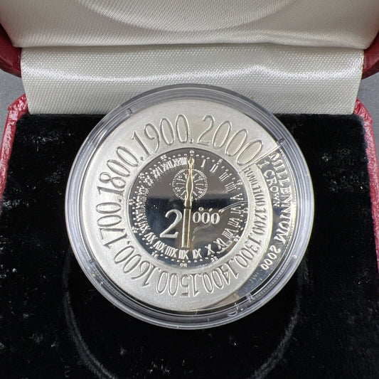 2000 Millennium Silver Crown - Isle of Man - Greenwich - Gem UNC