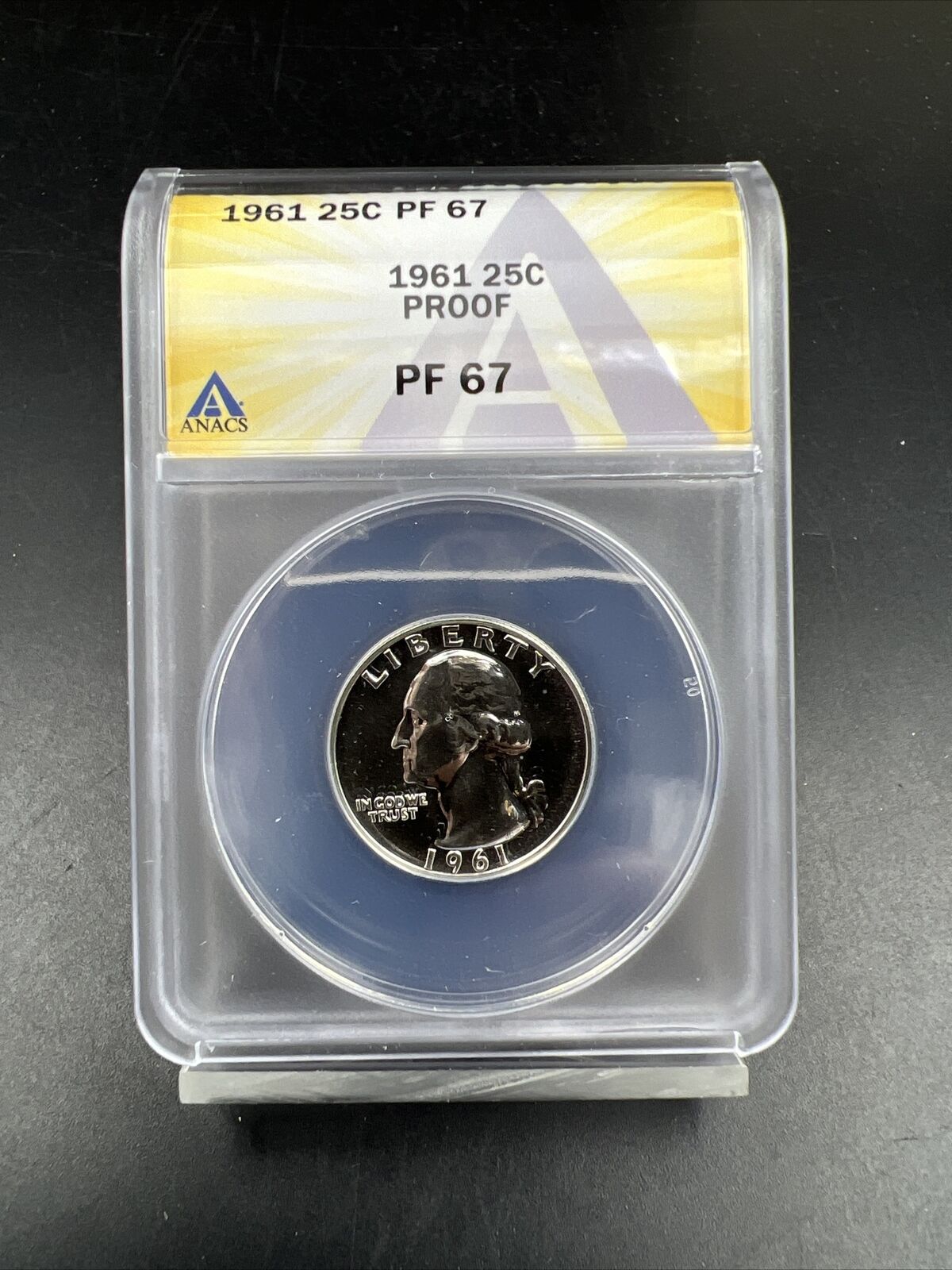 1961 25c Washington Silver Quarter Coin PF67 Gem Proof Certified