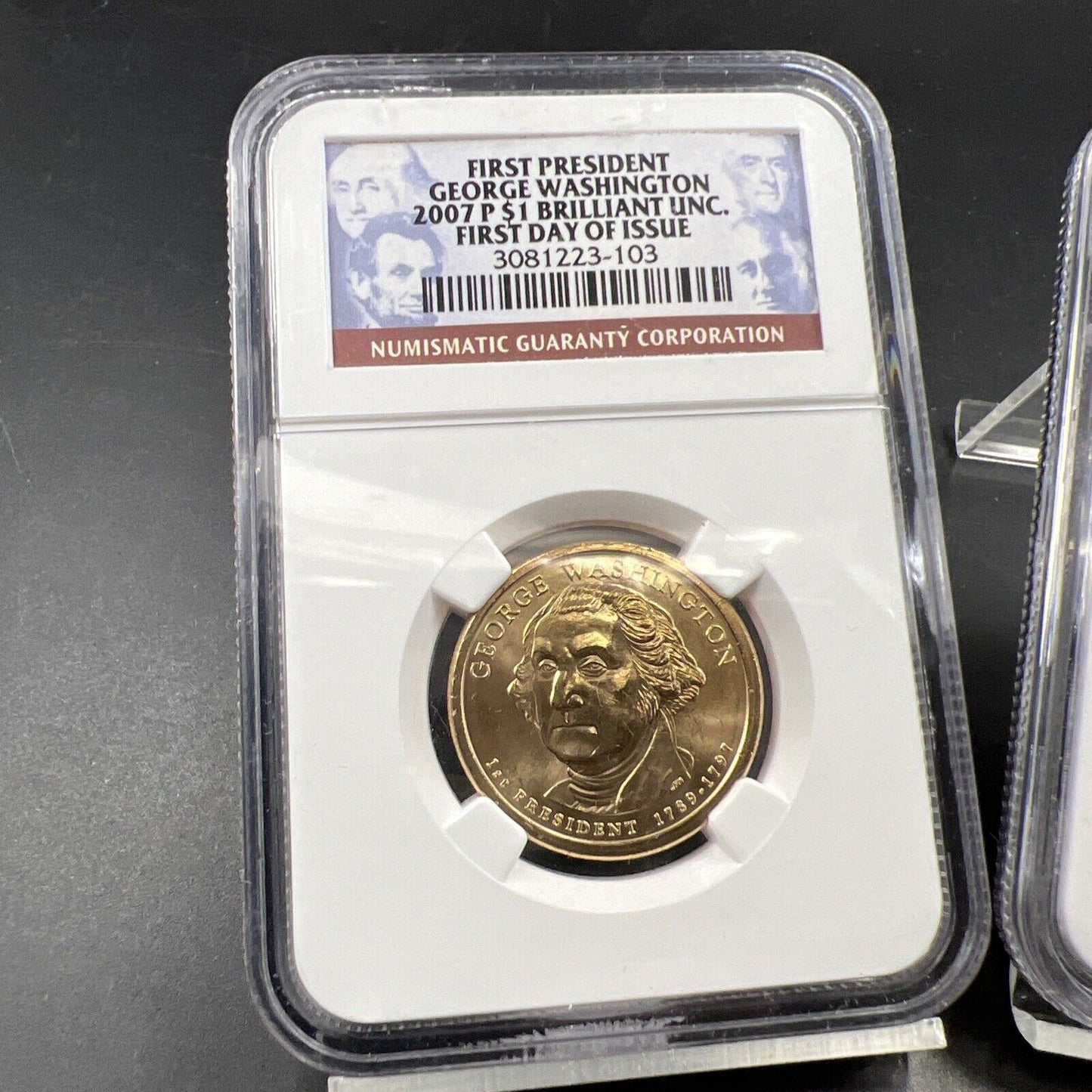 2007 P & D $1 George Washington Presidential Dollar Two Coin Set NGC FDOI BU