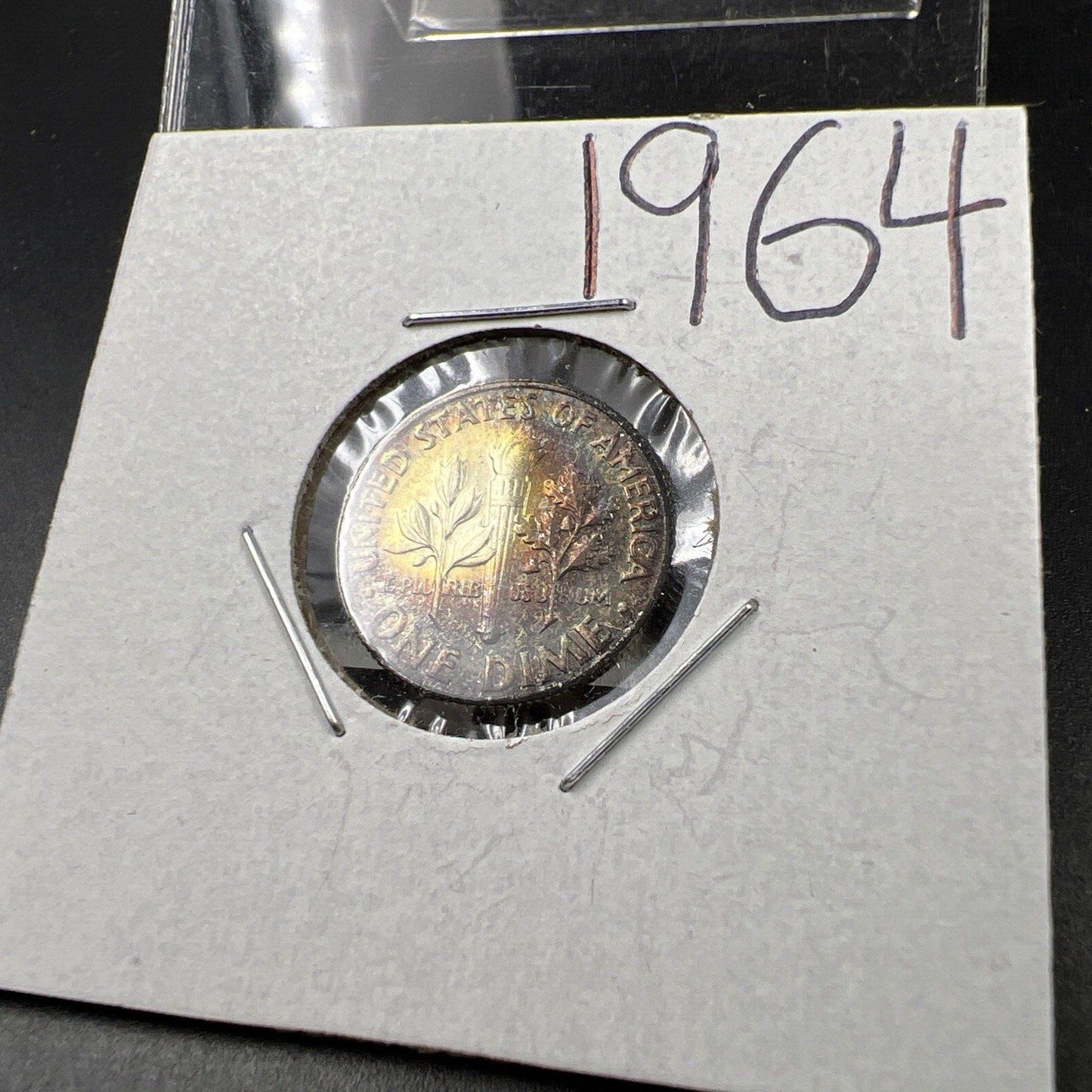 1964 P 10c Roosevelt Dime Coin CH BU PQ Nice Neat Original Toning Toner SKU#OG3