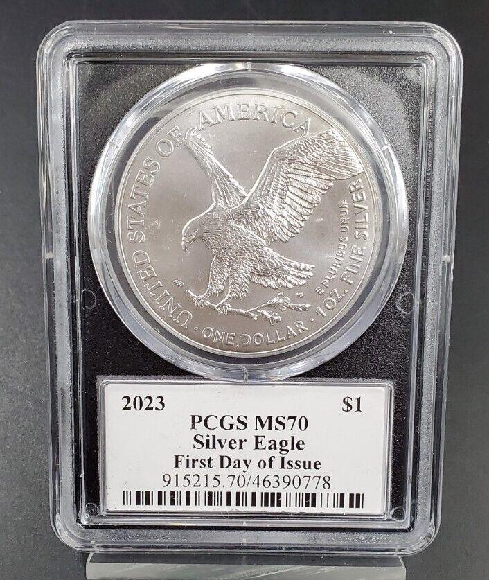 2023 P 1 OZ ASE American Silver Eagle Coin PCGS MS70 FDOI Damstra Signature LabL