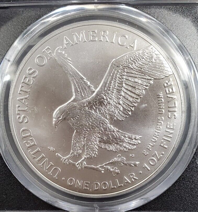 2023 P 1 OZ ASE American Silver Eagle Coin PCGS MS70 FDOI Damstra Signature LabL