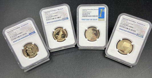 Lot of 4 PF70 NGC 2020 2019 Innovation Dollars Gerber Hubble Clark & Stars