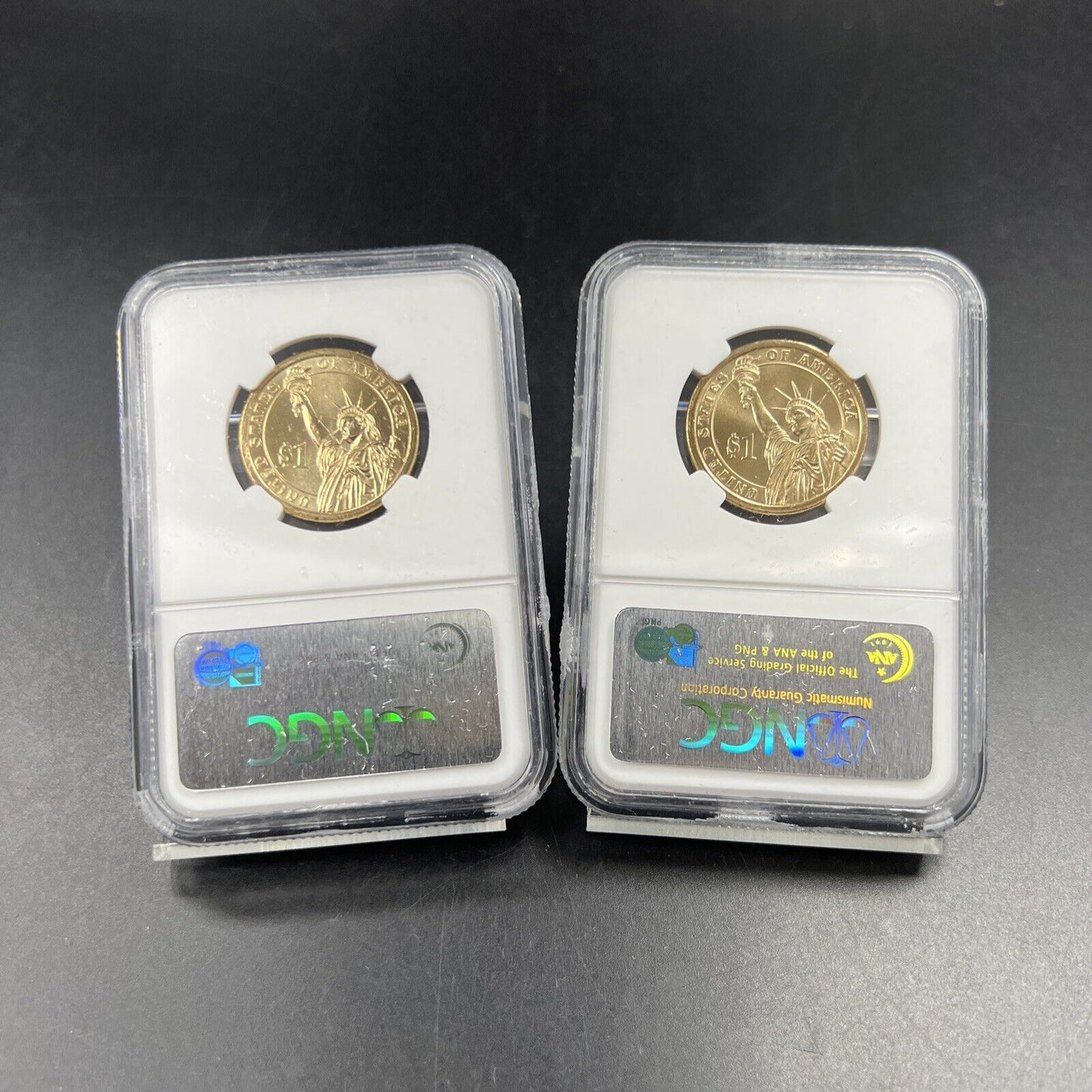 2007 P & D $1 Thomas Jefferson Presidential Dollar Two Coin Set NGC BU Certified