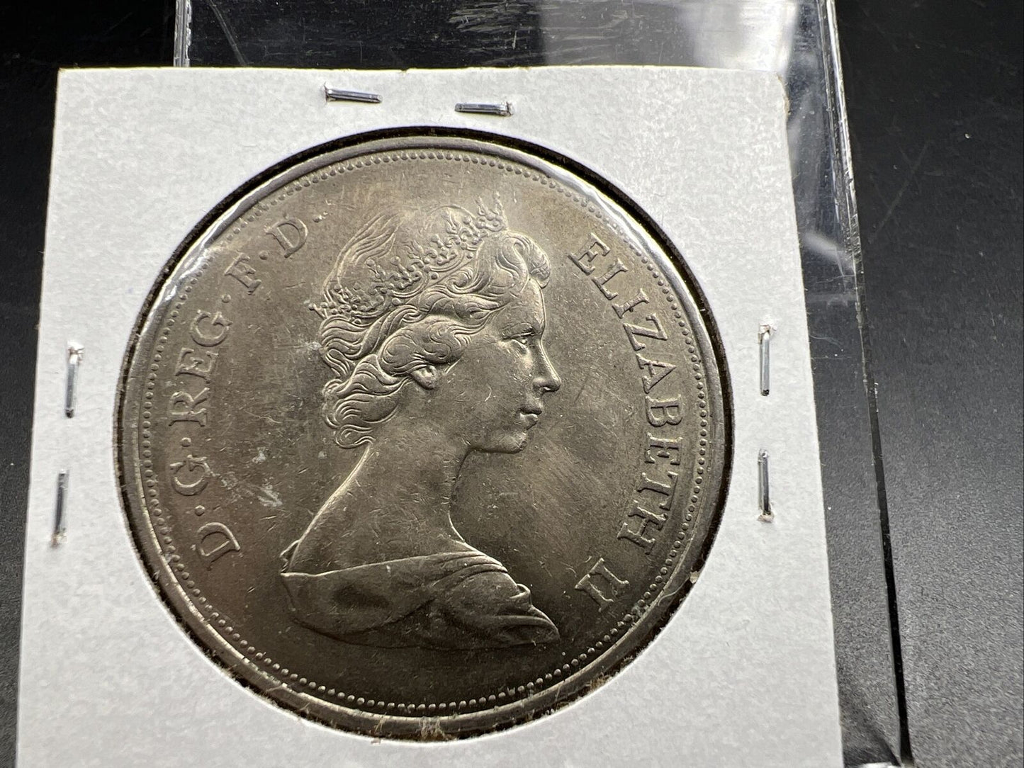 1972 Elizabeth & Philip 25th Anniversary Crown CH BU Uncirculated KM 910