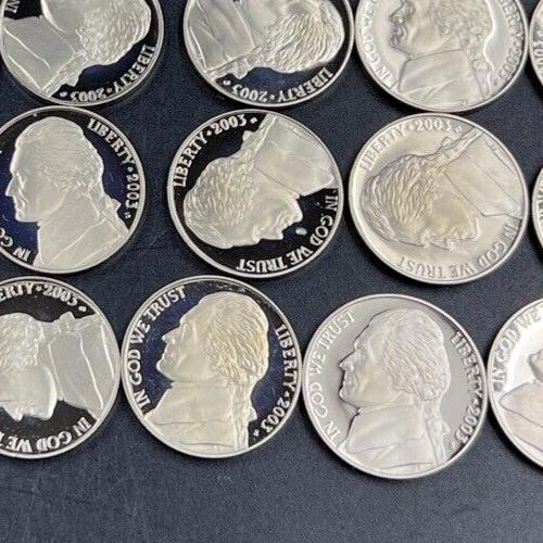 2003 5c Proof Jefferson Nickel 40 Coin Roll Choice Proof