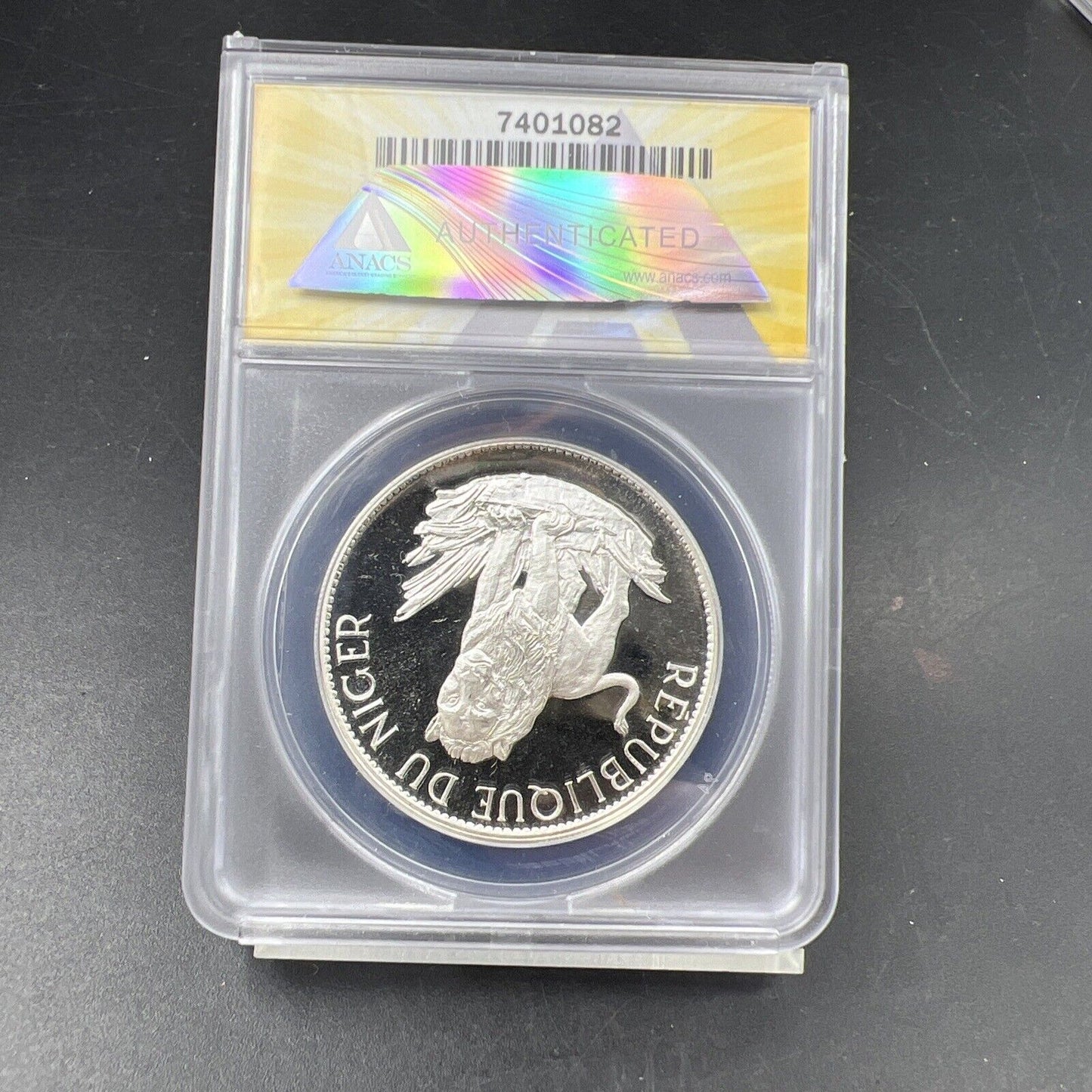 1968 Niger 10 Francs Silver Tiger Coin ANACS PF68 DCAM 1k Low Mintage