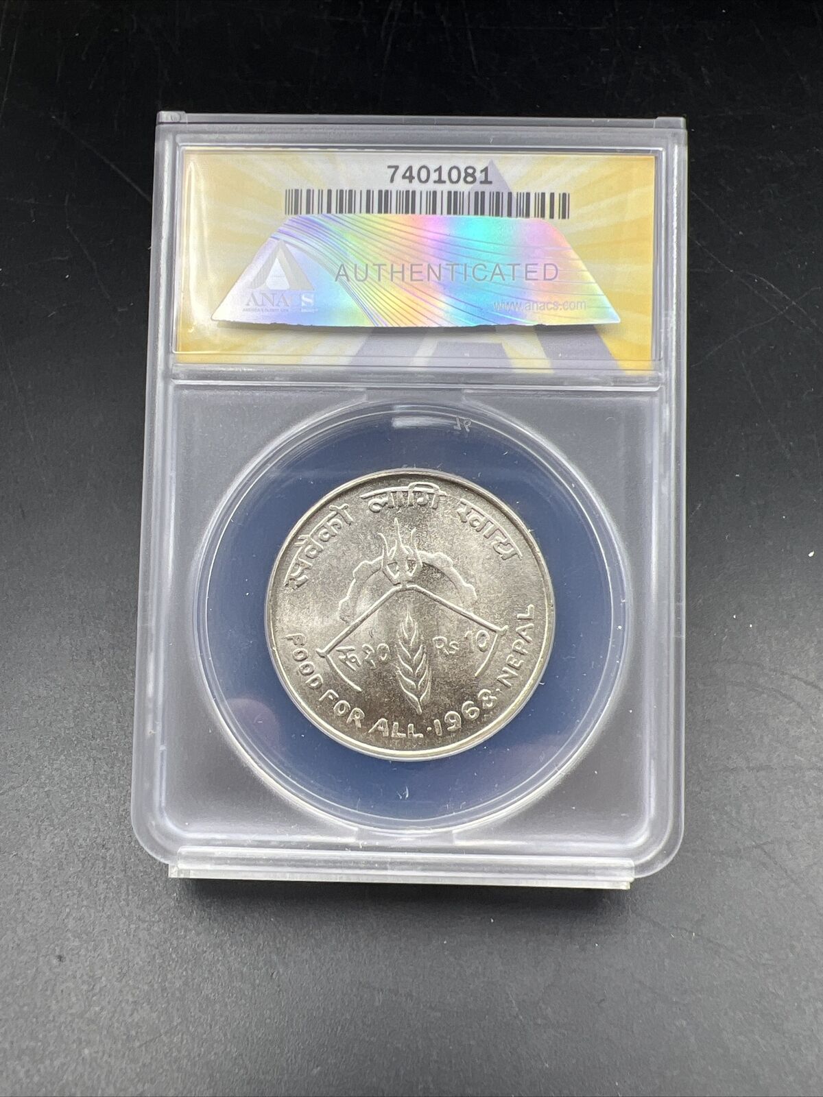 1968 10R Nepal FAO 10 Ten Rupees MS68 ANACS Gem BU Certified