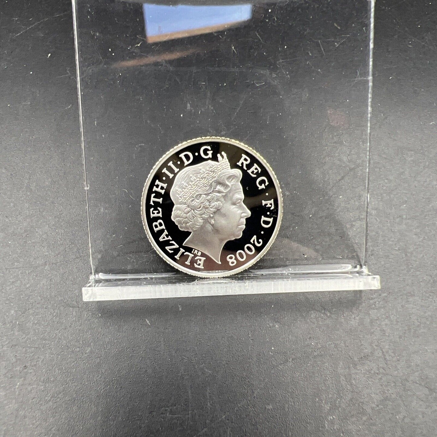 2008 10p United Kingdom Silver 10 Pence Coin Gem Royal Shield #SKU31524