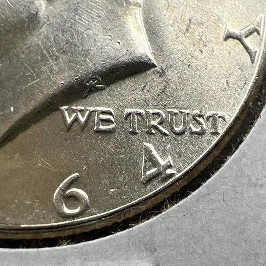 1964 P Kennedy 90% Silver Half Dollar Coin Choice AU About UNC Minor DDO Variety