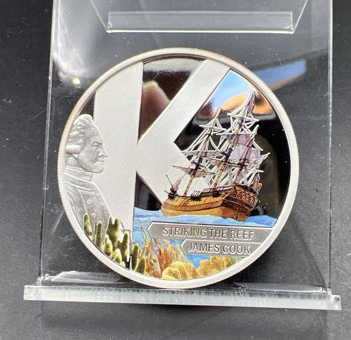 2009 Cook Islands 1 oz .999 Silver Gem Proof Round Striking The Reef Perth Mint