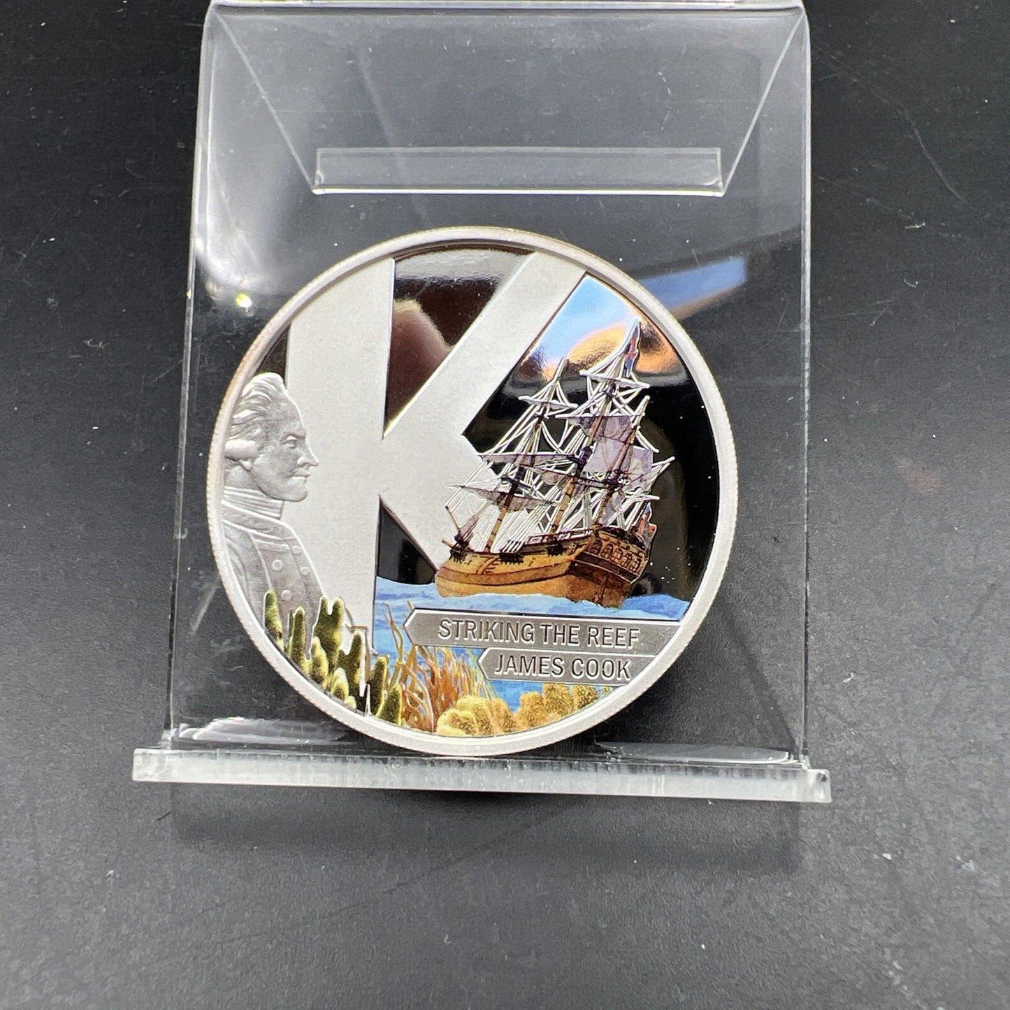 2009 Cook Islands 1 oz .999 Silver Gem Proof Round Striking The Reef Perth Mint