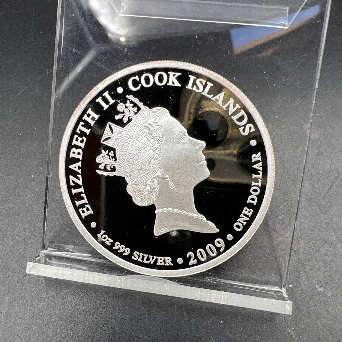 2009 Cook Islands 1 oz .999 Silver Gem Proof Round Striking The Reef Perth Mint