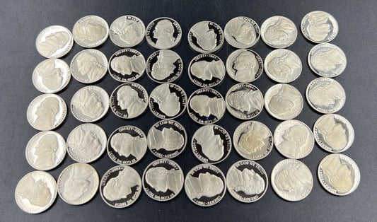2004 S Proof Jefferson Nickel Roll 40 Peace Medal Handshake Exact coins pictured