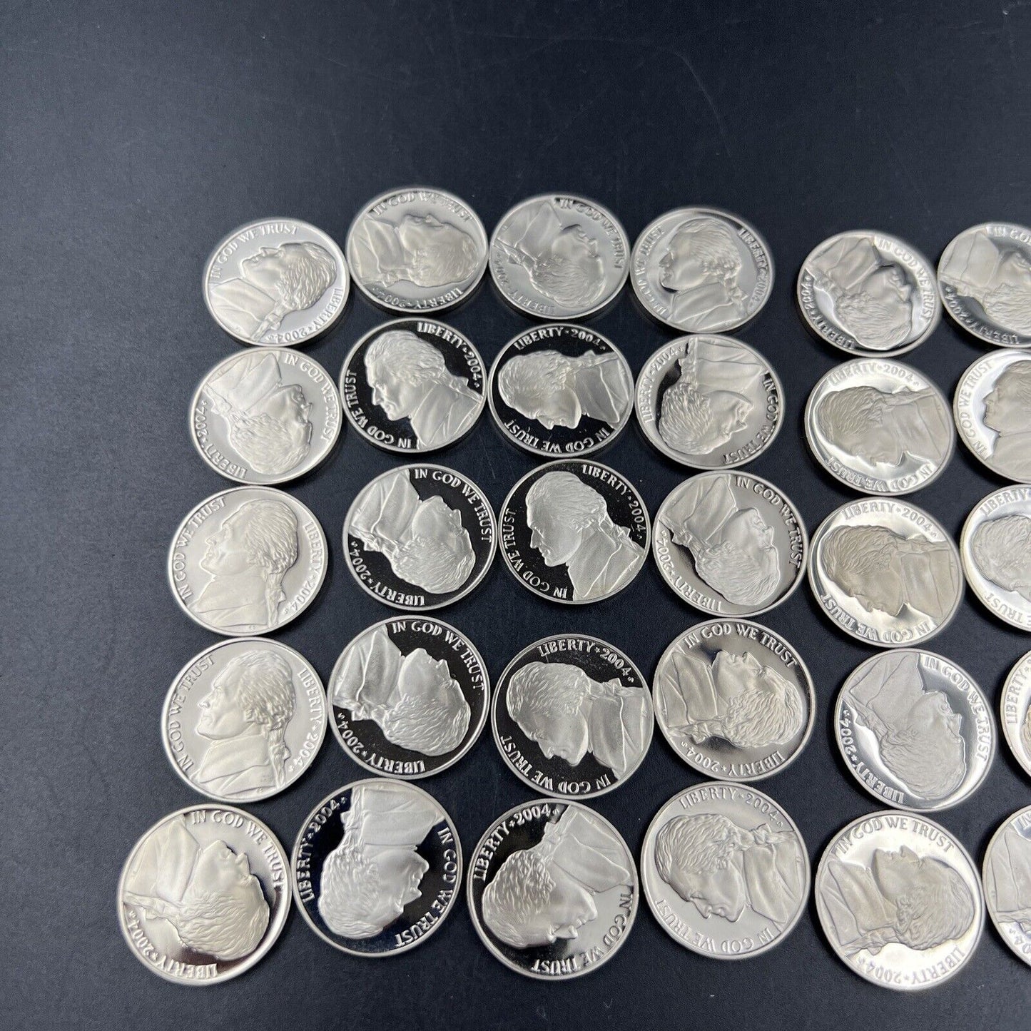 2004 S Proof Jefferson Nickel Roll 40 Peace Medal Handshake Exact coins pictured