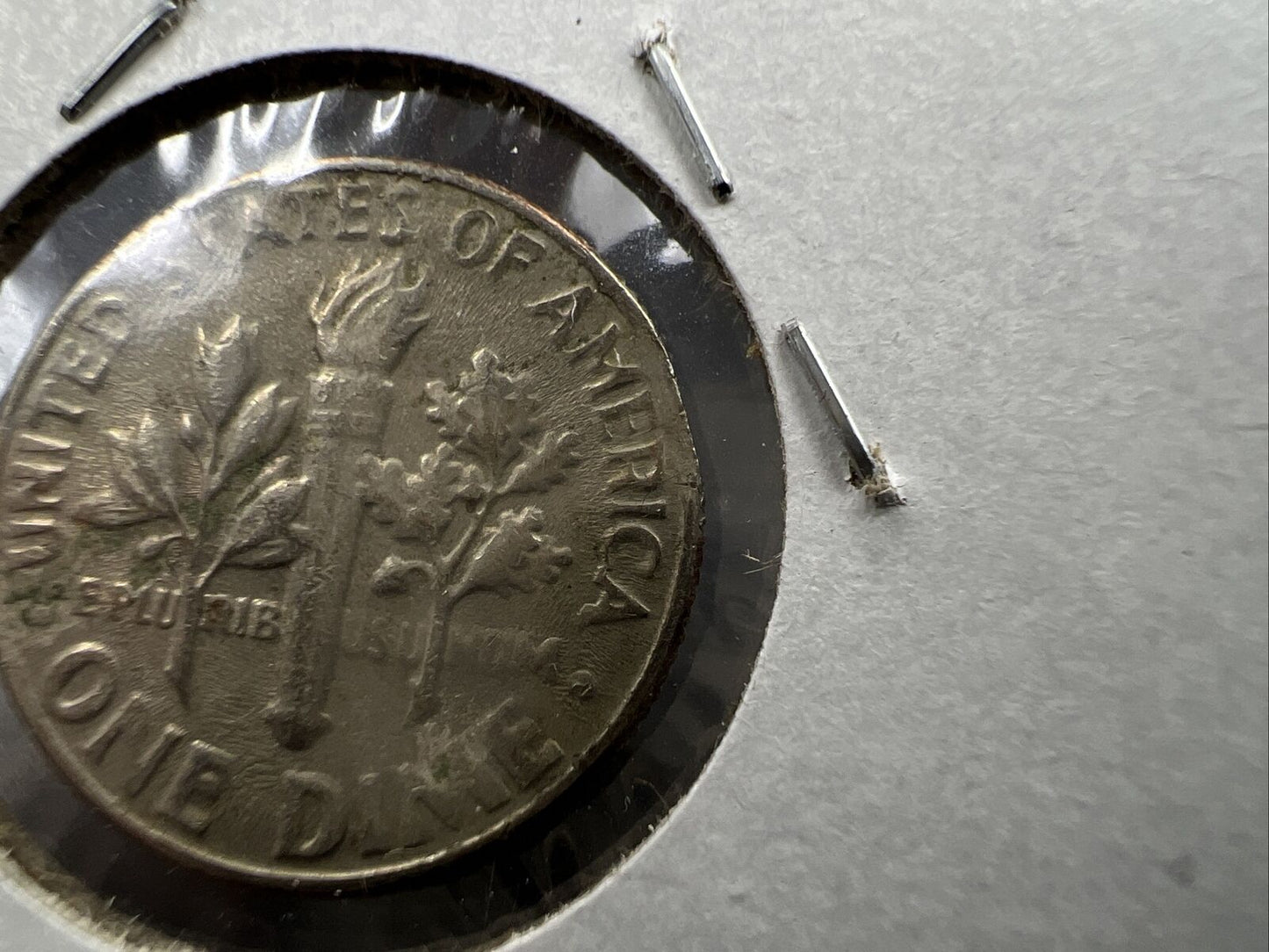 1980 D 10c Roosevelt Clad Dime Coin XF Clipped Planchet Error