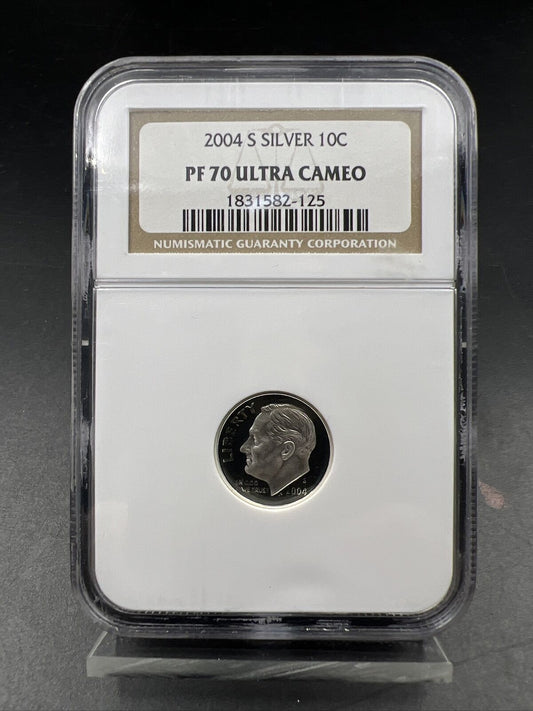 2004 s Roosevelt Proof silver Dime Coin NGC PR70 DCAM UCAM PF70 #125a