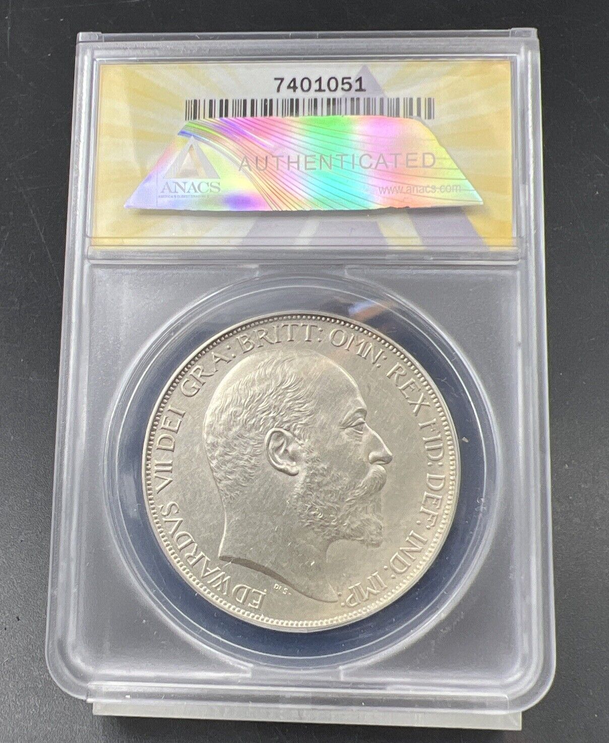 1902 Great Britain Silver Crown ANACS PF60 Matte Proof Coin