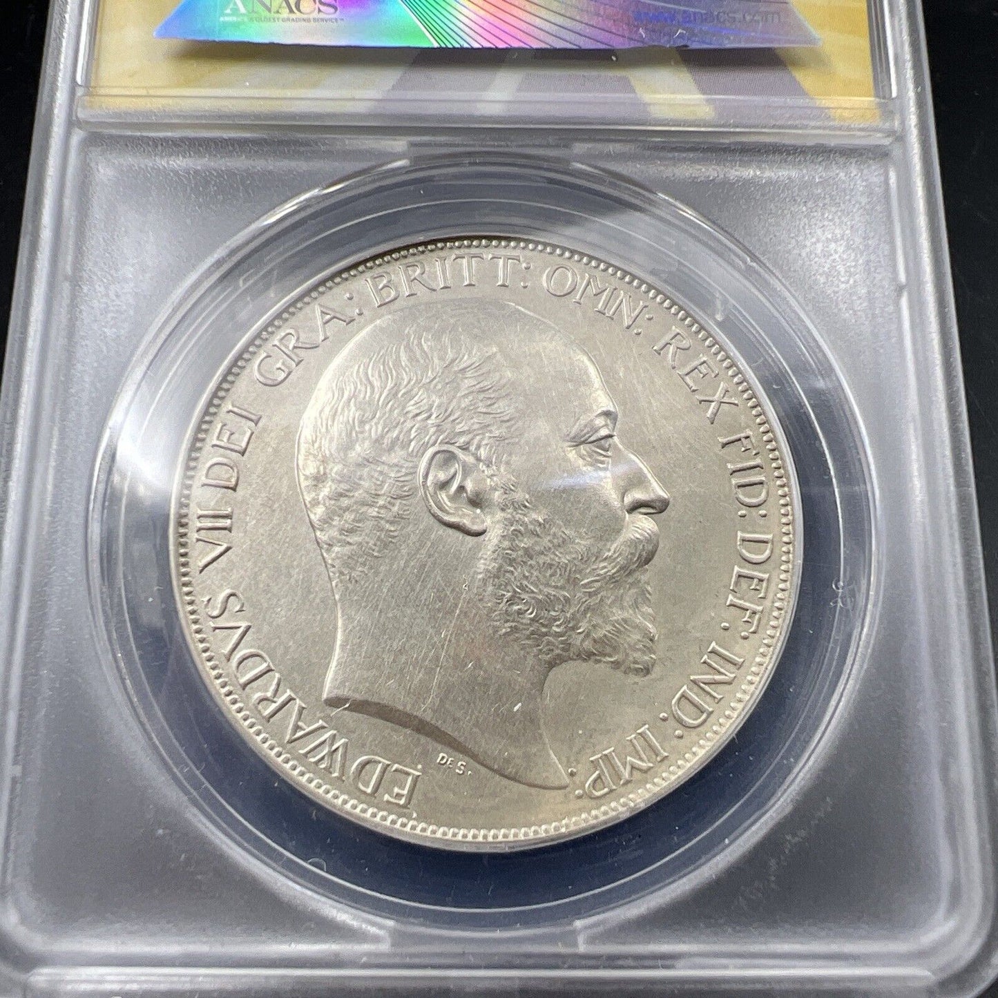 1902 Great Britain Silver Crown ANACS PF60 Matte Proof Coin