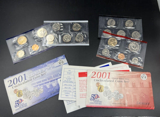 2001 P & D Mint Set BU Unc Coins United States US Mint OGP