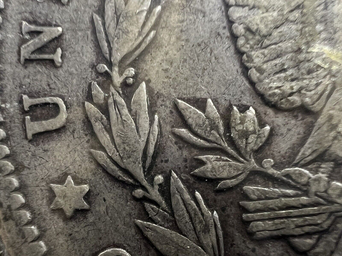 1899 O Morgan Silver Dollar VAM 26 Variety Double Die Reverse VF Details Glue