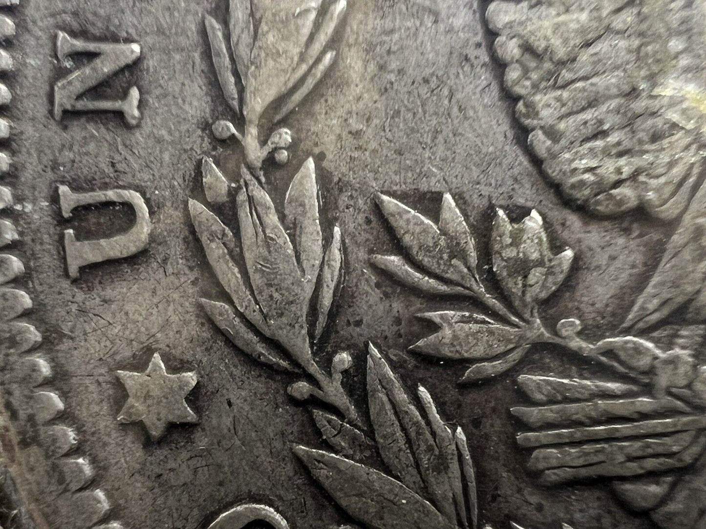 1899 O Morgan Silver Dollar VAM 26 Variety Double Die Reverse VF Details Glue