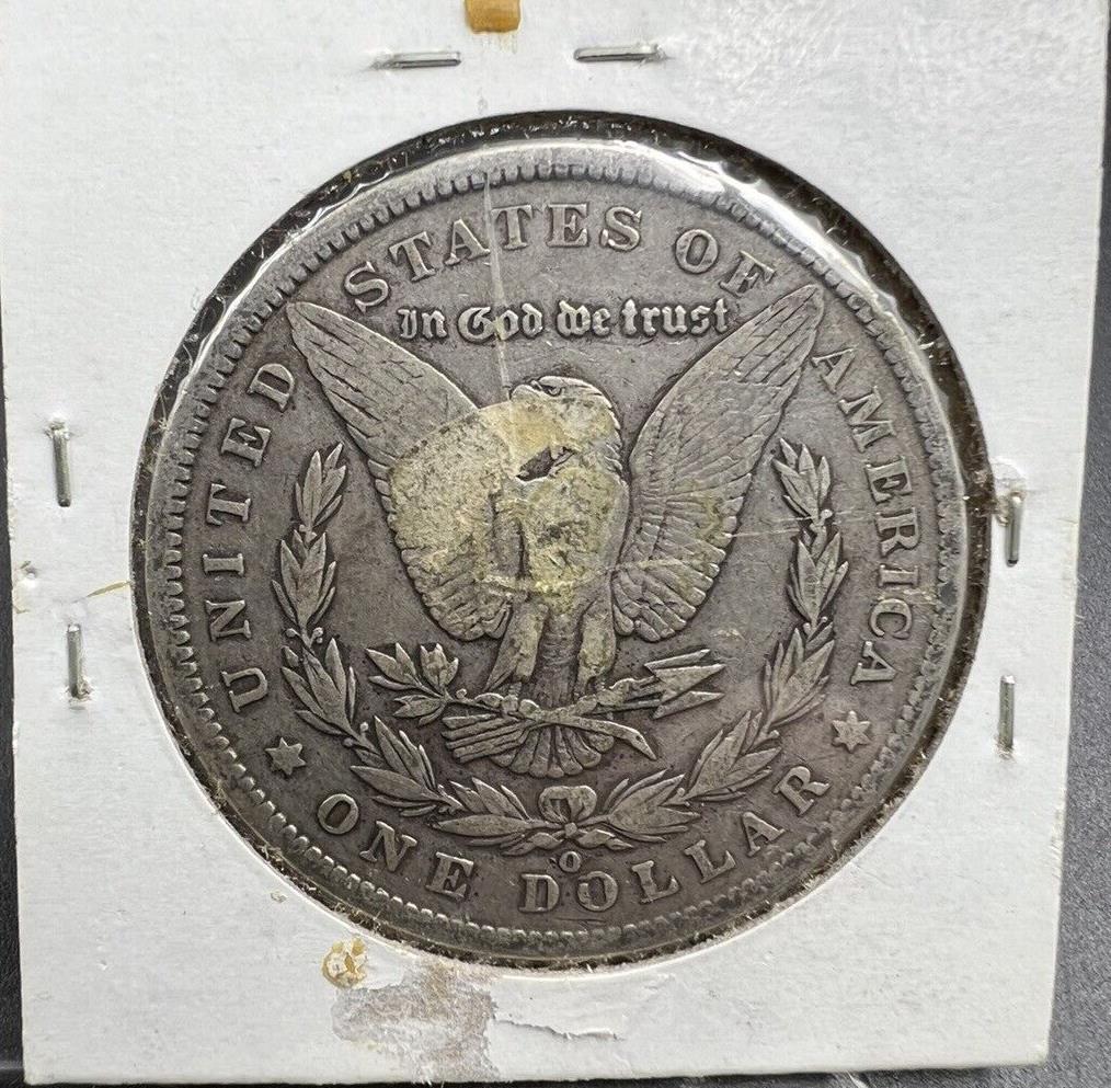 1899 O Morgan Silver Dollar VAM 26 Variety Double Die Reverse VF Details Glue