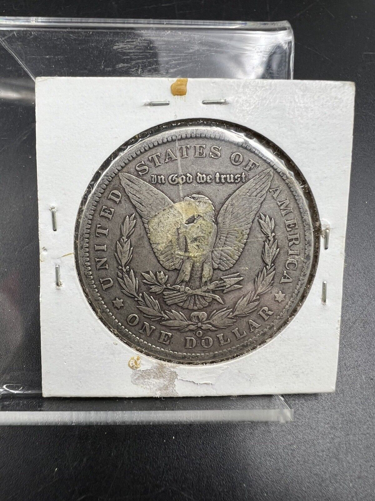 1899 O Morgan Silver Dollar VAM 26 Variety Double Die Reverse VF Details Glue