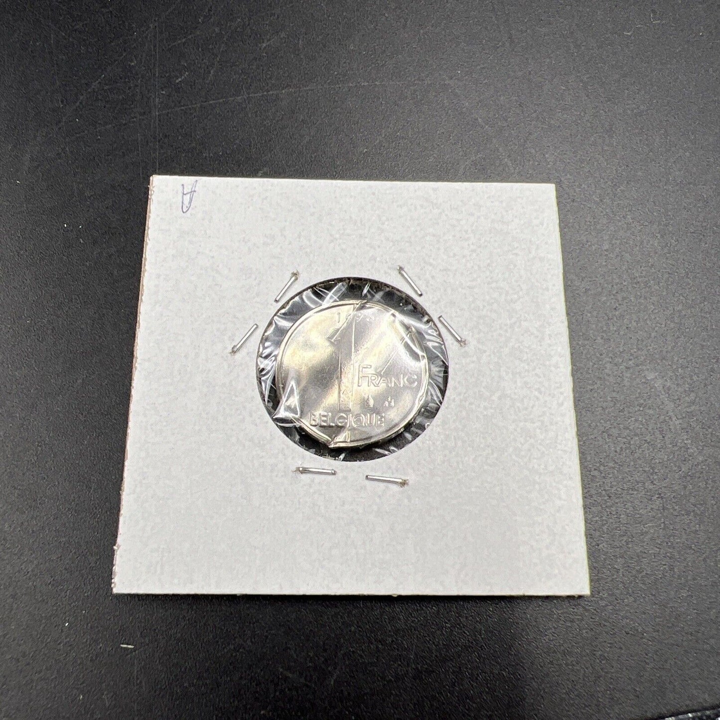 Belgium Waffle Waffled Error Coin 1996 1 Franc UNC #A