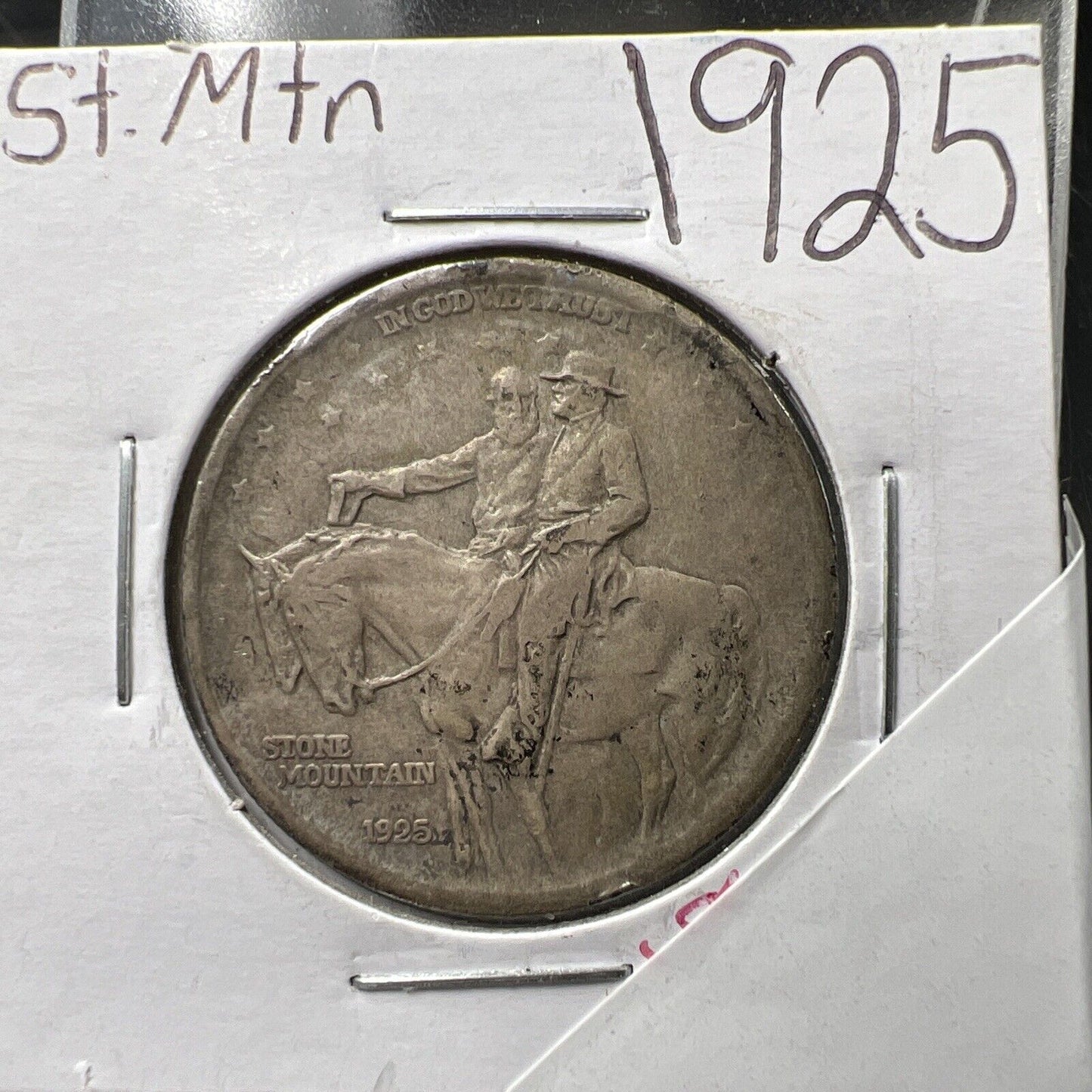 1925 Stone Mountain Classic Commem Silver Half Dollar Choice VG / Fine Circ