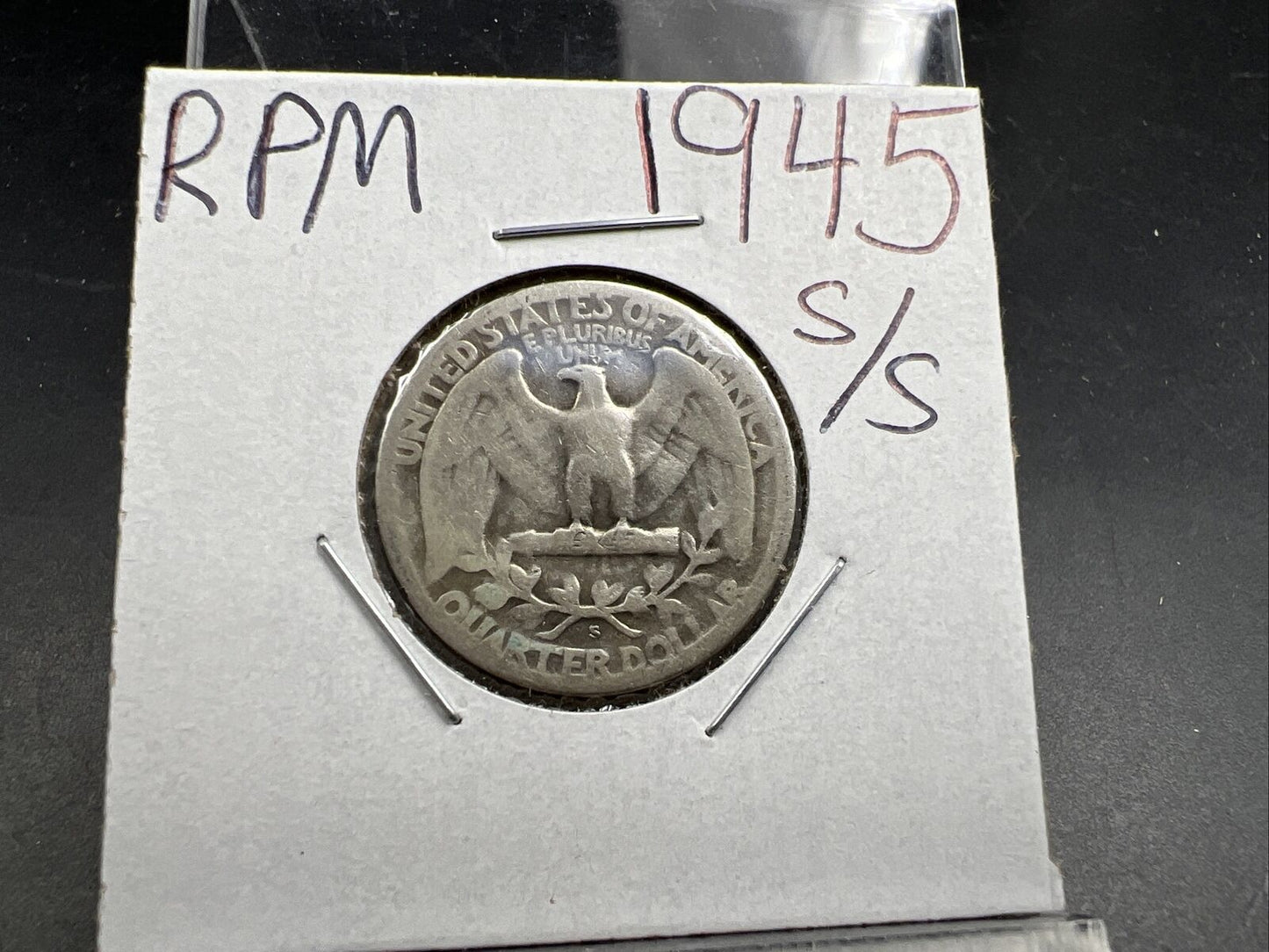 1945 S S/S RPM 003 Variety Washington Silver Quarter AG About Good