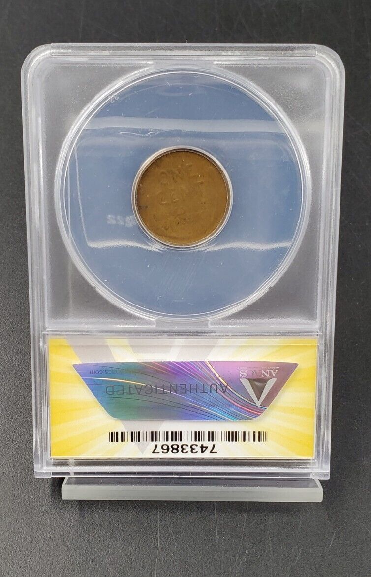 1922 D 1c Lincoln Wheat Cent Penny Coin ANACS VG8 Details Weak Die 3 Variety