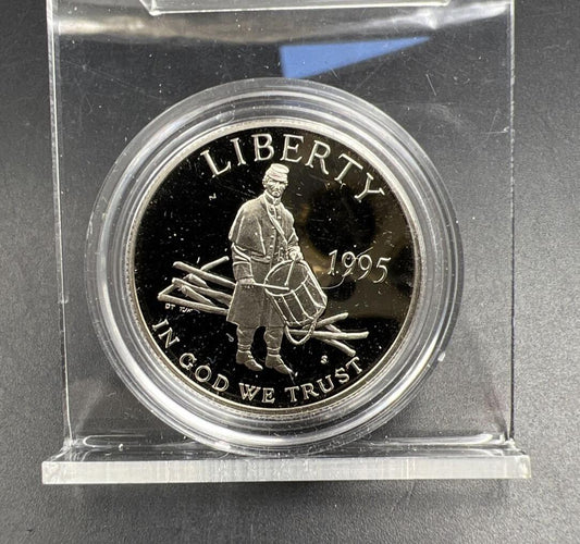 1995 S 50c Civil War Commemorative Half Dollar in Capsule Clad Coin