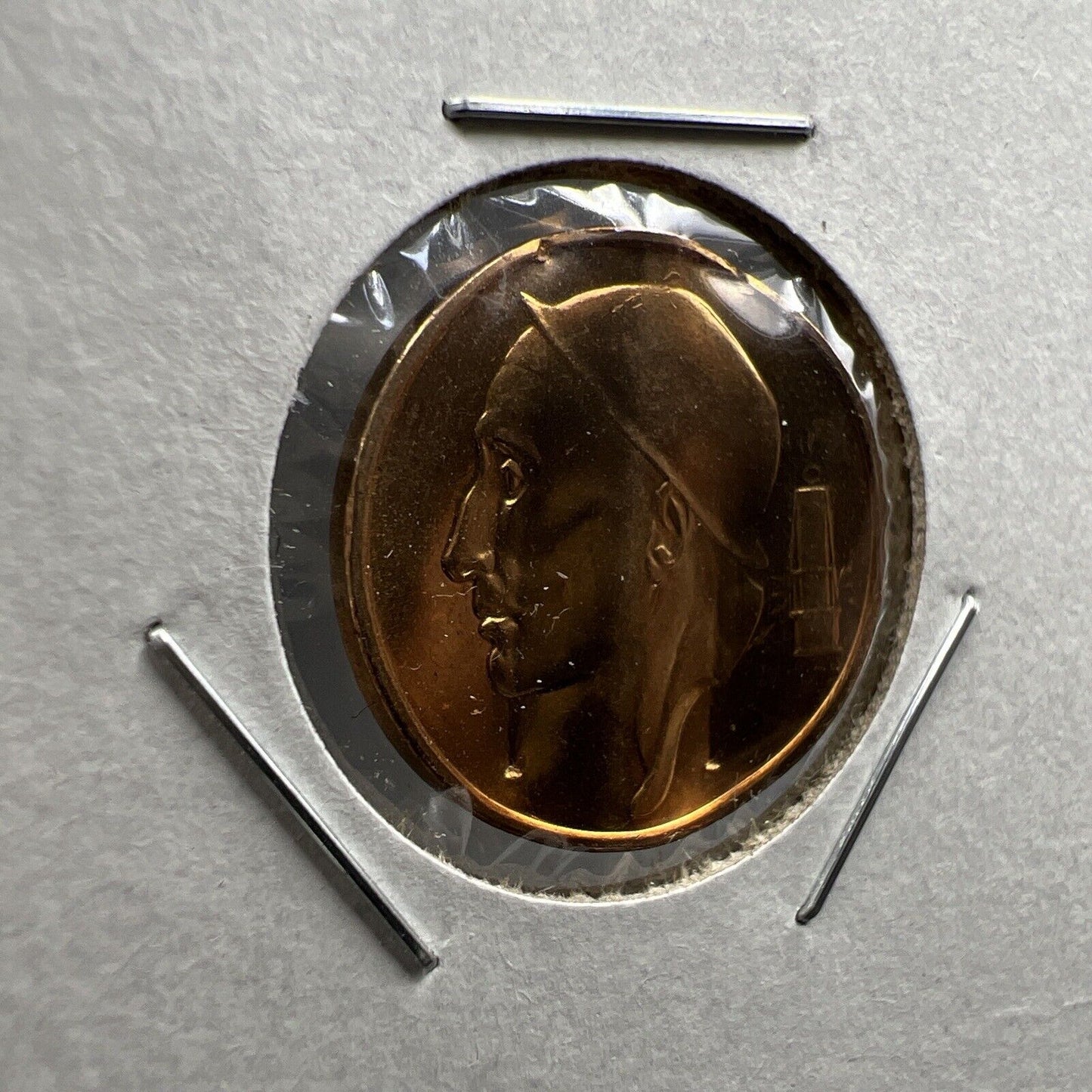 Belgium Waffle Waffled Error Coin 1999 50 Centimes UNC #E