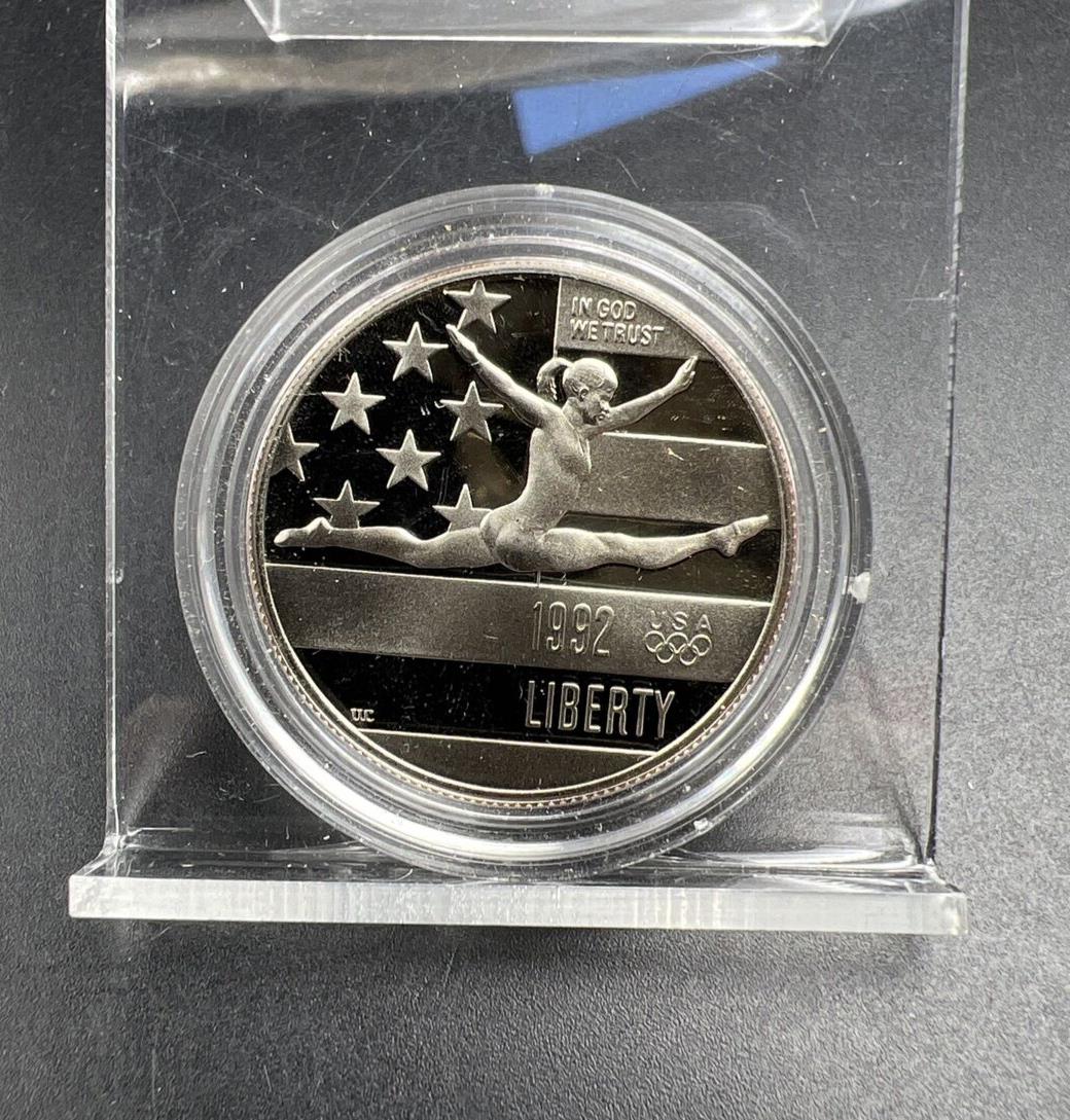 1992 S Gem Proof Olympic Gymnastics - Commemorative Half Dollar in Capsule