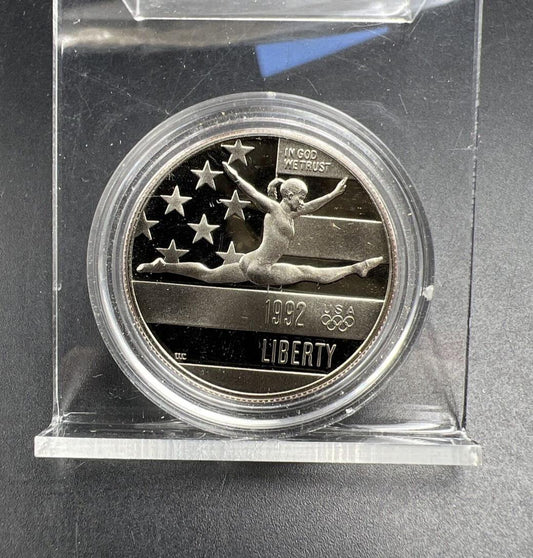 1992 S Gem Proof Olympic Gymnastics - Commemorative Half Dollar in Capsule