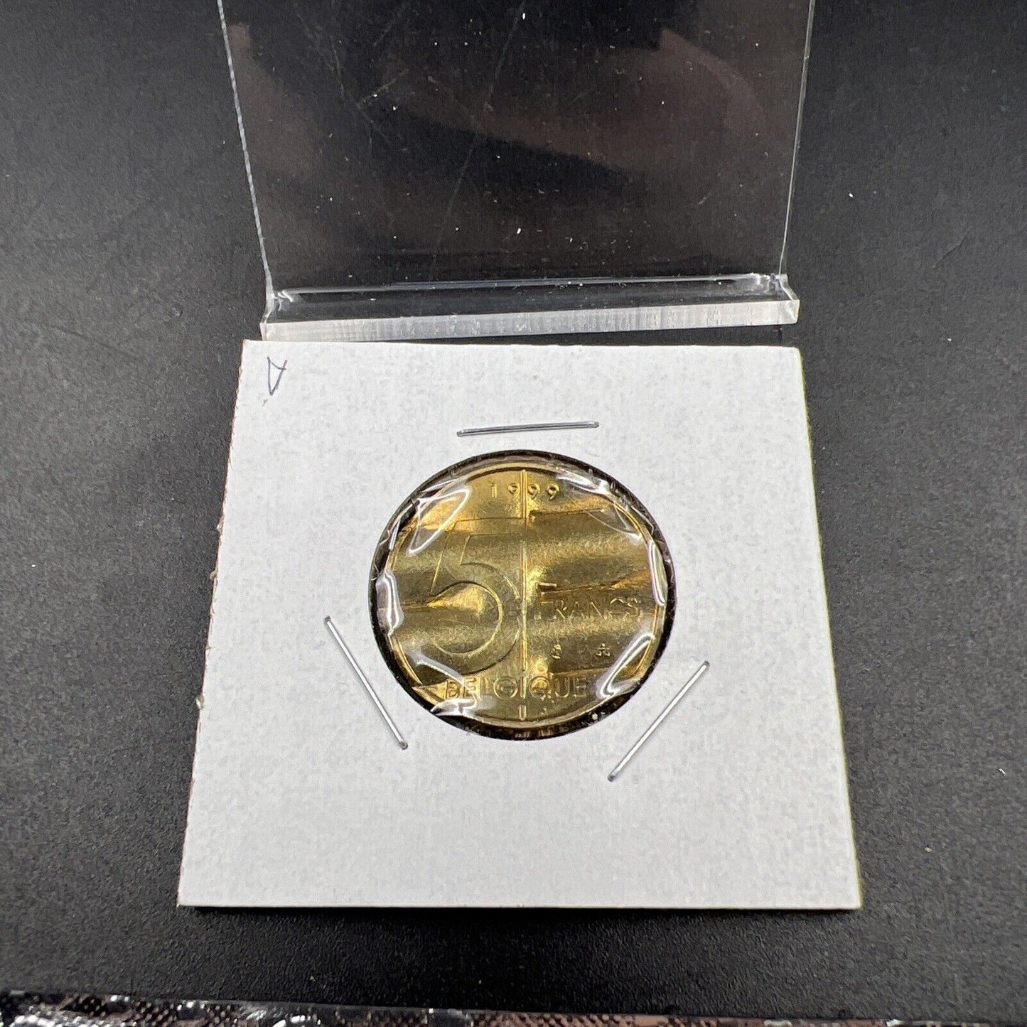 Belgium Waffle Waffled Error Coin 1999 5 Francs UNC #B