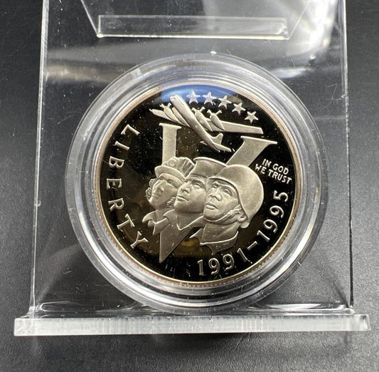 1995 P Gem Proof WW2 World War Two 2 - Commemorative Half Dollar in Capsule #B