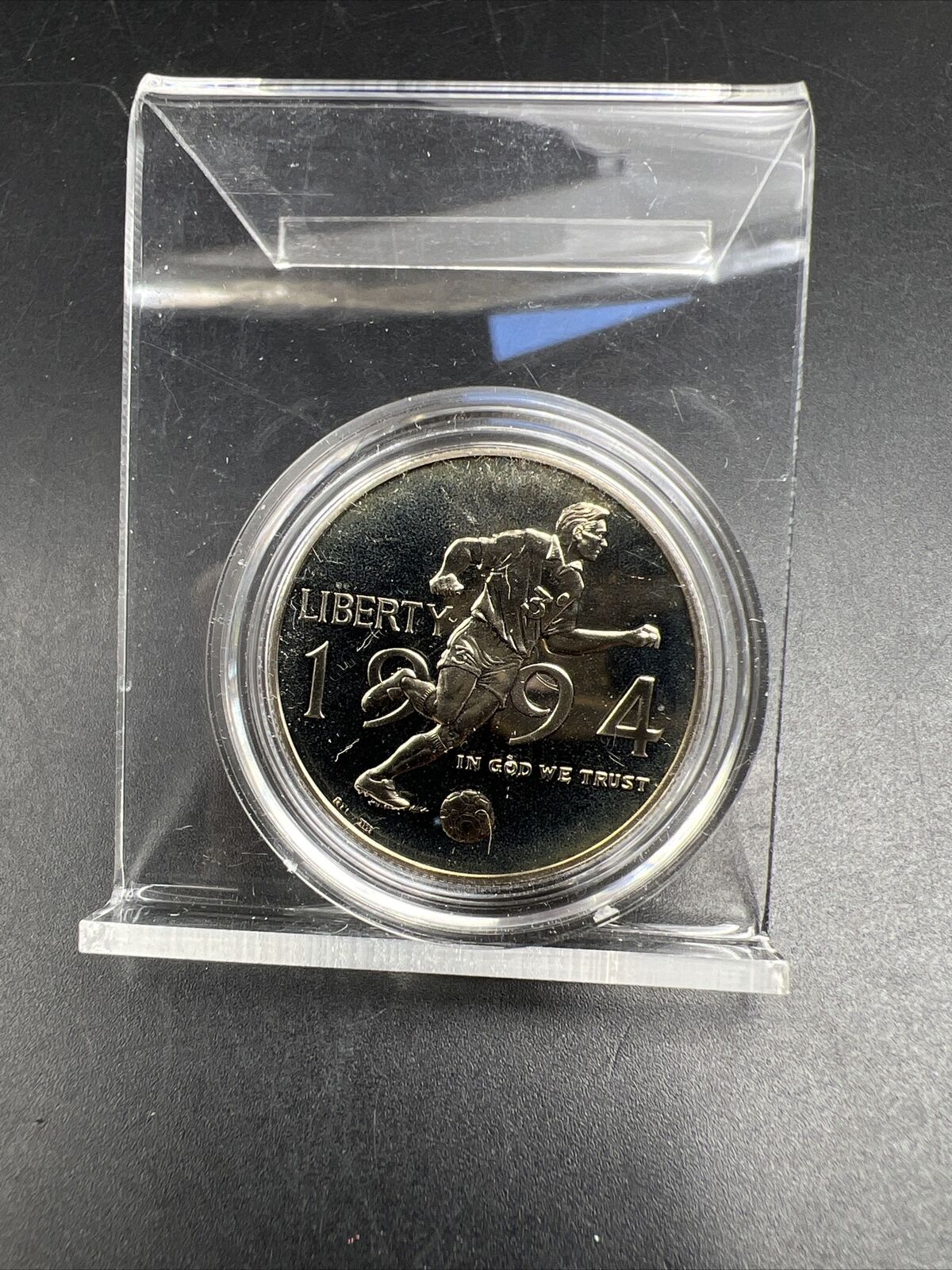 1994 D 50c Fifa World Cup Commemorative Half Dollar in Capsule Clad Coin PROOF B