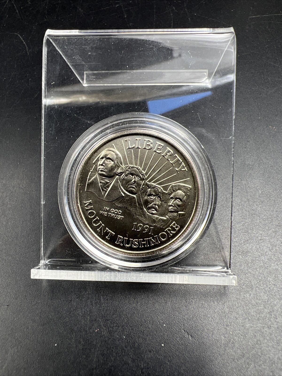 1991 D Gem BU Mount MT Rushmore Commemorative Half Dollar in Capsule CLAD